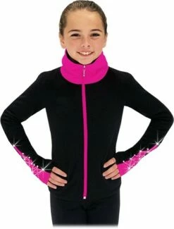 Chloe Noel JS883P Youth Elite Polartec Fleece Contrast Jacket -Boutique CCM chloenoel js883p youth elite polartec fleece contrast jacket 2