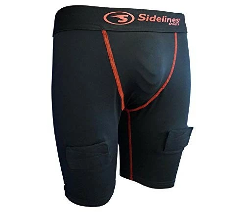 SIDELINES Adult Compression Underwear Shorts With Jock