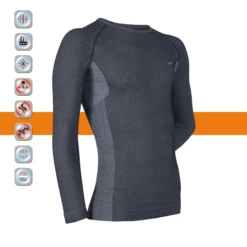 SIMLOC Orange Line Adult Thermo Long Sleeve Shirt
